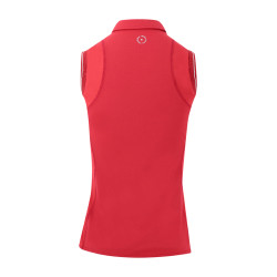 Pólo Equithème Sarah sem mangas Cereja Vermelho Pólo Equithème Sarah sem mangas Cereja Vermelho