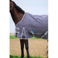 Capa Equithème Tyrex 1200D reciclada  Cinzento-acastanhado Castanho