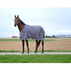 Capa Equithème Tyrex 1200D reciclada Cinzento-acastanhado Castanho Capa Equithème Tyrex 1200D reciclada Cinzento-acastanhado Castanho