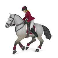 Cavalo de competição e sua cavaleira Papo