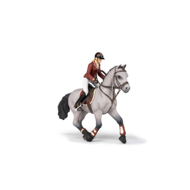 Cavalo de competição e sua cavaleira Papo