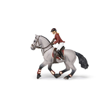 Cavalo de competição e sua cavaleira Papo