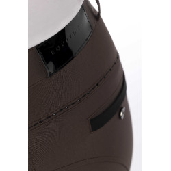 Calça Equithème Safir Marrom / preto Castanho