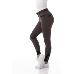 Calça Equithème Safir Marrom / preto Castanho
