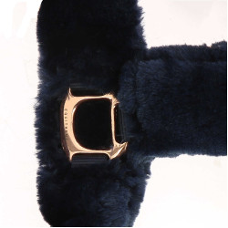 Caveira Equithème Teddy rosa dourado Azul-marinho