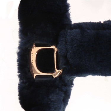 Caveira Equithème Teddy rosa dourado Azul-marinho