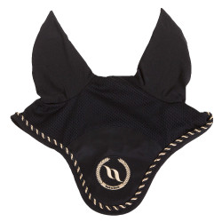 Touca anti-moscas Back On Track com orelhas Preto