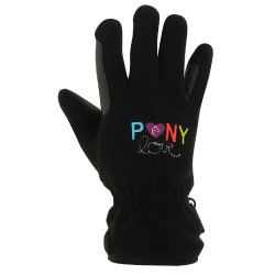 Luvas Equi-Kids PonyLove Preto