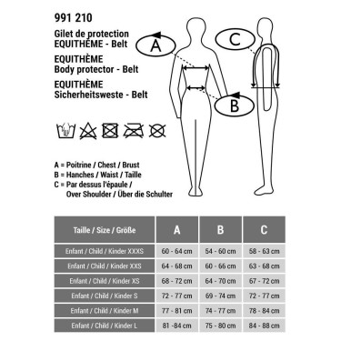 Colete de proteção Equithème Belt Preto