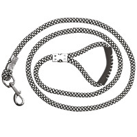 Corda de amarração Norton com cabo de borracha Preto / branco