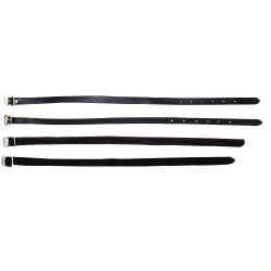 Correias de esporas Riding World em couro