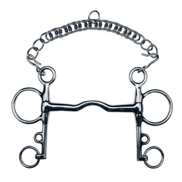 Freio Pelham Feeling reto com passagem de língua