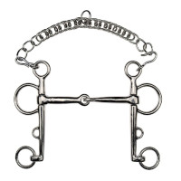 Freio Pelham quebrado aço niquelado Feeling