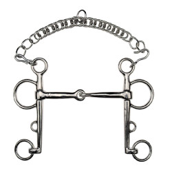 Freio Pelham quebrado aço niquelado Feeling