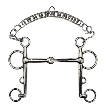 Freio Pelham quebrado aço niquelado Feeling