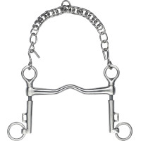 Mors Saumur Feeling com bomba hastes curtas inox acetinado