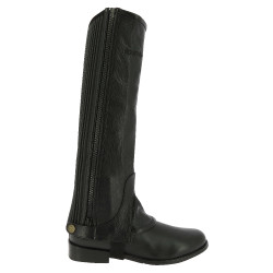Mini-perneiras Equithème couro Preto