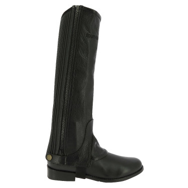 Mini-perneiras Equithème couro Preto