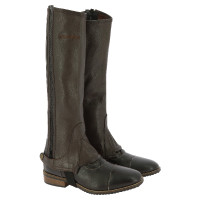 Mini-perneiras Equithème couro Preto