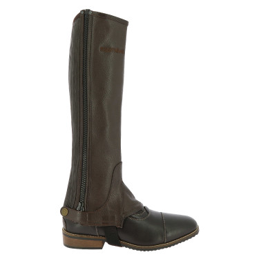 Mini-perneiras Equithème couro Castanho