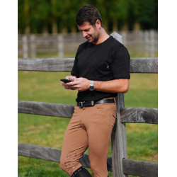Calças GEM Homem Café Castanho Calças GEM Homem Café Castanho