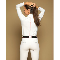 Polo Victore GEM de manga comprida para mulher Branco