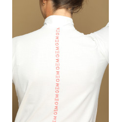 Polo Victore GEM de manga comprida para mulher Branco