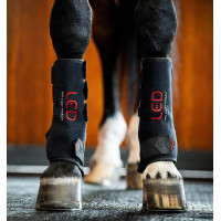 Guêtres de terapia Horseware com luzes LED vermelhas Preto / preto