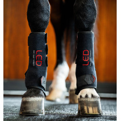 Guêtres de terapia Horseware com luzes LED vermelhas Preto / preto Guêtres de terapia Horseware com luzes LED vermelhas Preto / preto