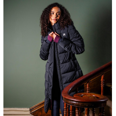 Casaco comprido acolchoado Horseware Verve para mulher Preto