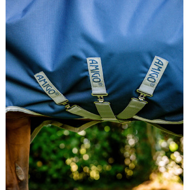 Cobertor Horseware Amigo 1200D FieldSafe Plus Turnout 250g Marinho / cinza titânio / prata Azul-marinho