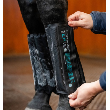 Guêtres Horseware Ice-Vibe Preto / aqua Guêtres Horseware Ice-Vibe Preto / aqua