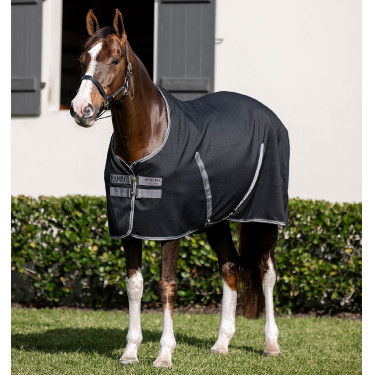 Cobertura de box Horseware Rambo forro de microfibra Preto / tempestade / cinza prateado Cobertura de box Horseware Rambo forro de microfibra Preto / tempestade / cinza prateado