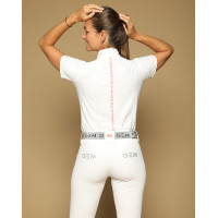 Polo Victore GEM de manga curta para mulher Branco