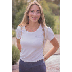 Camiseta Pénélope Techty de mangas curtas Cru Branco