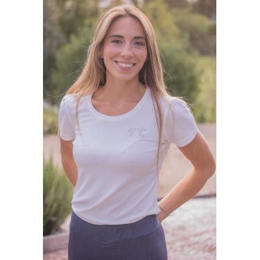 Camiseta Pénélope Techty de mangas curtas Cru Branco