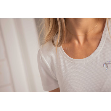 Camiseta Pénélope Techty de mangas curtas Cru Branco
