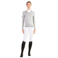 Camisola com decote em V Ego7 Vic mulher Cinzento