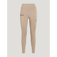 Legging Tommy Hilfiger Equestrian Elmira feminino full grip Fóssil Castanho