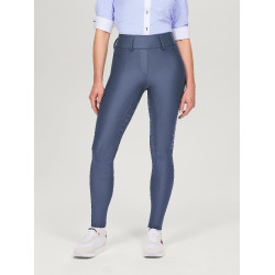 Calça Tommy Hilfiger Equestrian Highland Hybrid feminina full grip Índigo desbotado Azul