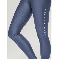 Calça Tommy Hilfiger Equestrian Highland Hybrid feminina full grip Índigo desbotado Azul
