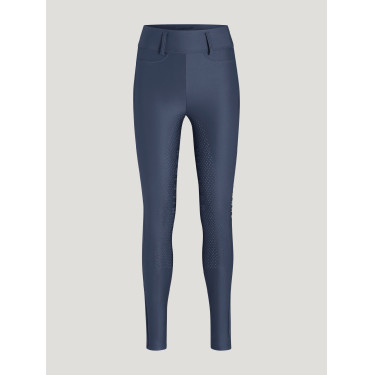 Calça Tommy Hilfiger Equestrian Highland Hybrid feminina full grip Índigo desbotado Azul