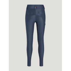 Calça Tommy Hilfiger Equestrian Highland Hybrid feminina full grip Índigo desbotado Azul