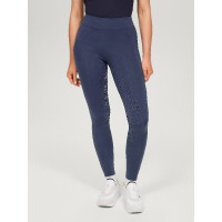 Legging Tommy Hilfiger Equestrian Amber cintura alta full grip feminino Índigo desbotado Azul