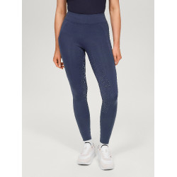 Legging Tommy Hilfiger Equestrian Amber cintura alta full grip feminino Índigo desbotado Azul