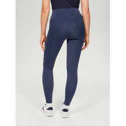 Legging Tommy Hilfiger Equestrian Amber cintura alta full grip feminino Índigo desbotado Azul
