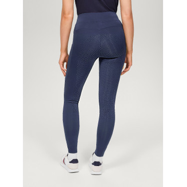Legging Tommy Hilfiger Equestrian Amber cintura alta full grip feminino Índigo desbotado Azul