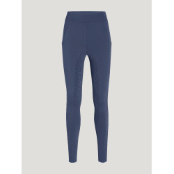 Legging Tommy Hilfiger Equestrian Amber cintura alta full grip feminino Índigo desbotado Azul