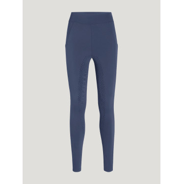 Legging Tommy Hilfiger Equestrian Amber cintura alta full grip feminino Índigo desbotado Azul