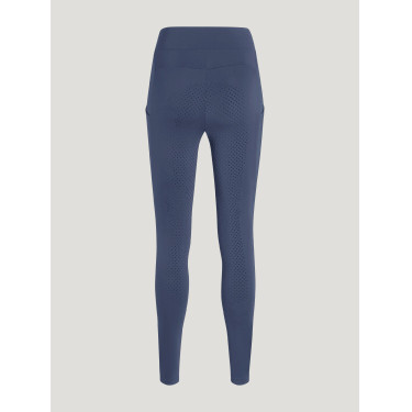 Legging Tommy Hilfiger Equestrian Amber cintura alta full grip feminino Índigo desbotado Azul